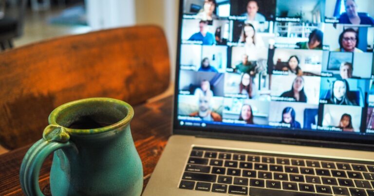 Webcam setup for remote work video calls